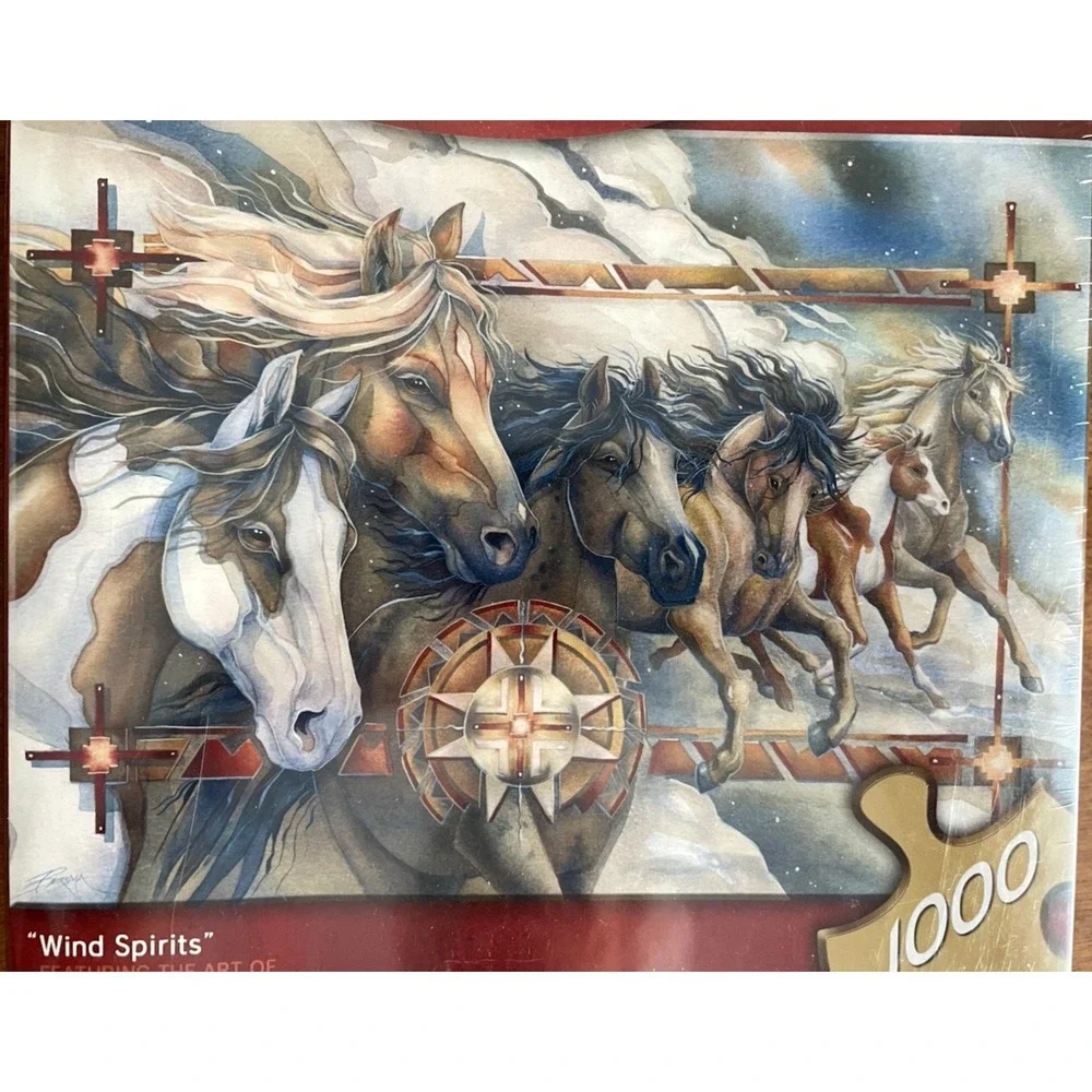 Wind Spirits Watercolor Dreams Puzzle Horses Jody Bergsma 1000 Pcs Brand New